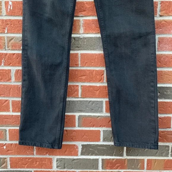 ❌SOLD❌ Zara Black Straight Fit High Rise 100% Cotton Button fly Closure Jeans - Picture 8 of 11